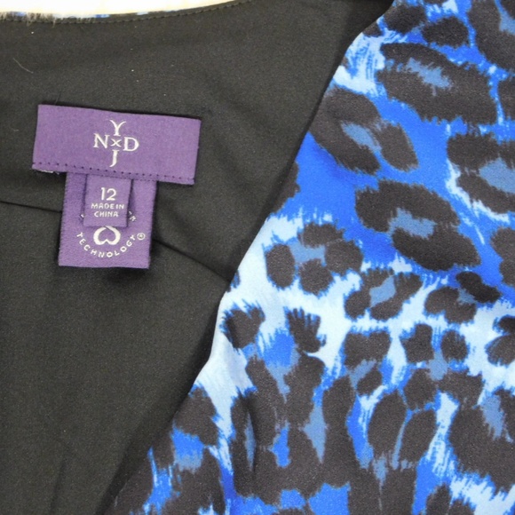 NYDJ Monique Cheetah Print Wrap Slimming Dress 12 - Picture 3 of 8